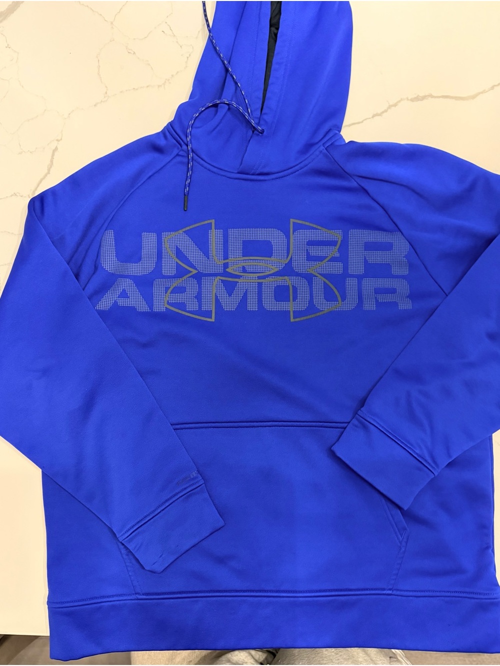 Under Armour Men’s Royal Blue Logo Coldgear Hoodie Sweatshirt